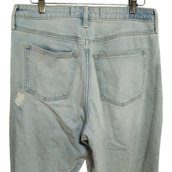 Hollister Distressed Ultra High Rise Vintage Straight Color Block Jeans Jr Sz 11 - Picture 6 of 9
